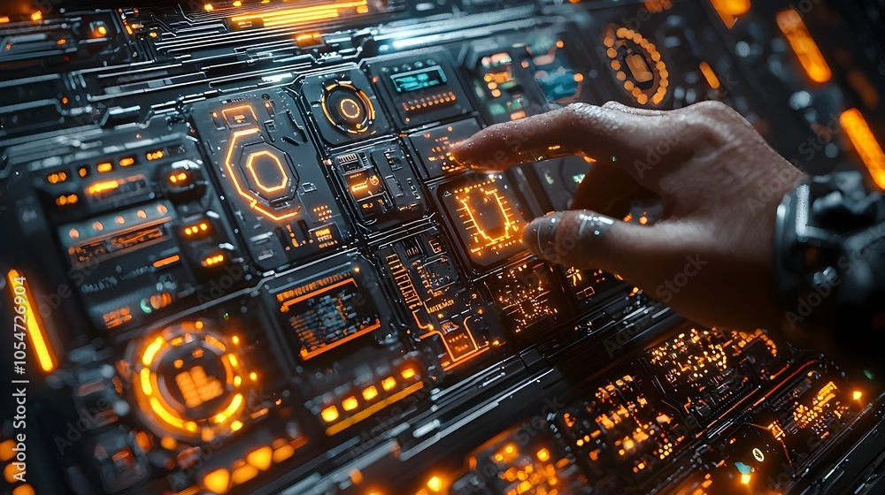 Aufkleber Visually striking digital interface displaying complex security protocols layers of data protection and advanced firewall defenses to safeguard critical information and systems