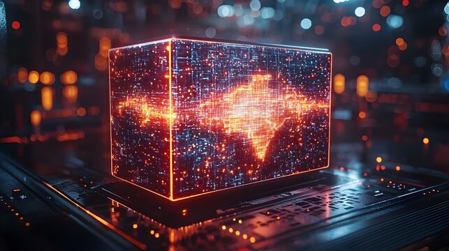 Futuristic television with holographic display showcasing an interactive international news report in honor of World Television Day