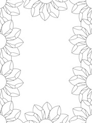 All these designs are hand-drawn and unique 
Flower Border is a Beautiful black and white illustration for aadult coloring book,
This is a printable Beautiful Zentangle Coloring page for KDP Interior,
