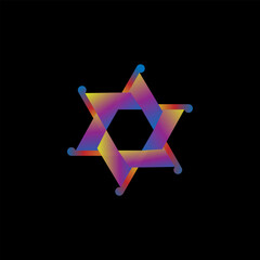 star of david on black