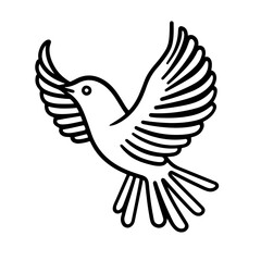 dove of peace vector white background