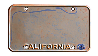 A license old plate antique vintage 947 california