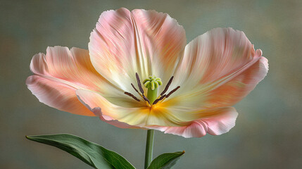 Fototapeta premium tranquil greige pastel-colored tulip texture showcases soft, soothing hues, symbolizing peace, purity, and new beginnings, inviting a sense of calm and reflection in any setting