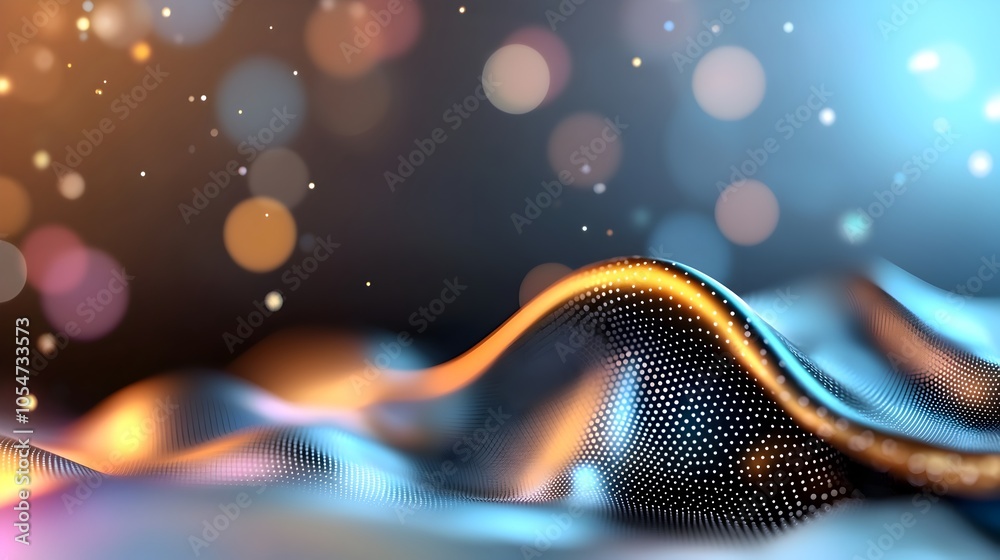 Aufkleber Vibrant digital background featuring a contemporary network of interconnected nodes and flowing lines creating a dynamic and futuristic design perfect for intelligence and technology based concepts