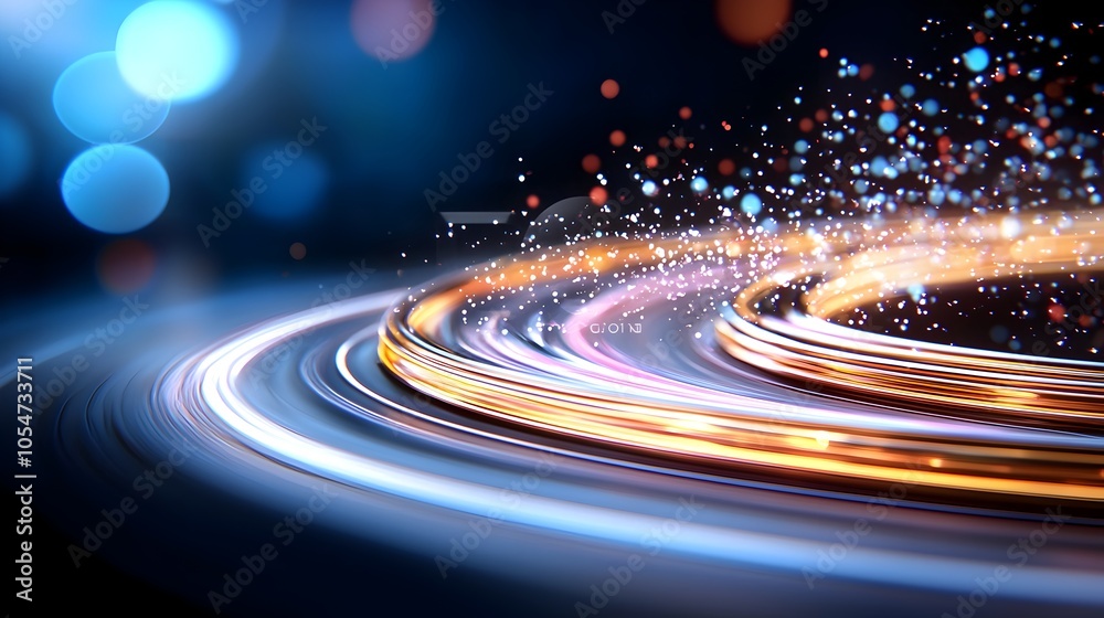 Poster Abstract digital background with lines and points capturing the themes of digital storage education and network systems  Conceptual visualization of technology information and connectivity