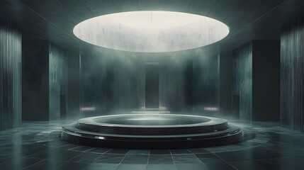 Science fiction space capsule landscape illustration poster background