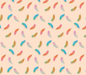 seamless pattern with feathers