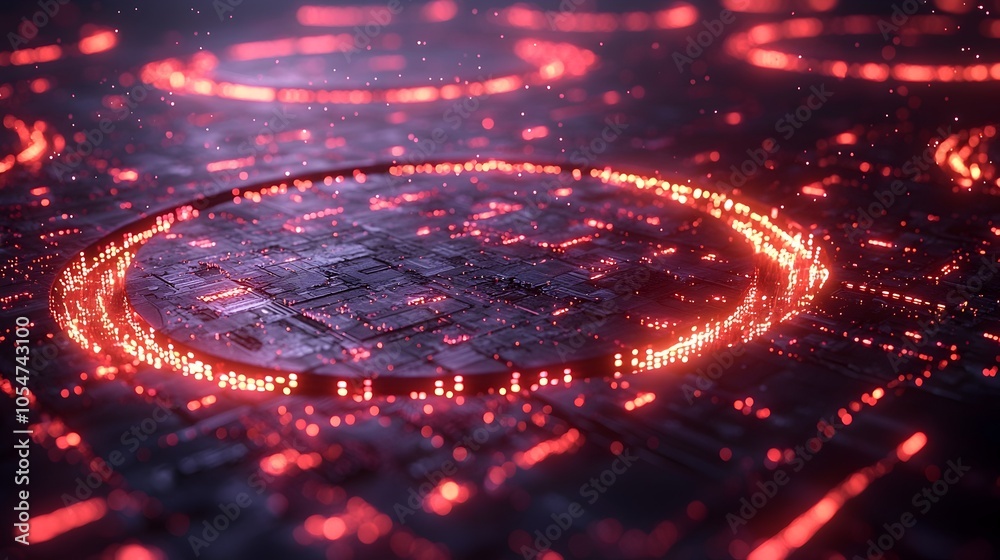 Aufkleber Swirling Neon Data Vortex A Captivating Fusion of Technology and the Interconnected Nature of Big Data and Digital Landscapes