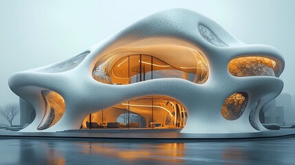 Technology futuristic booth illustration poster background