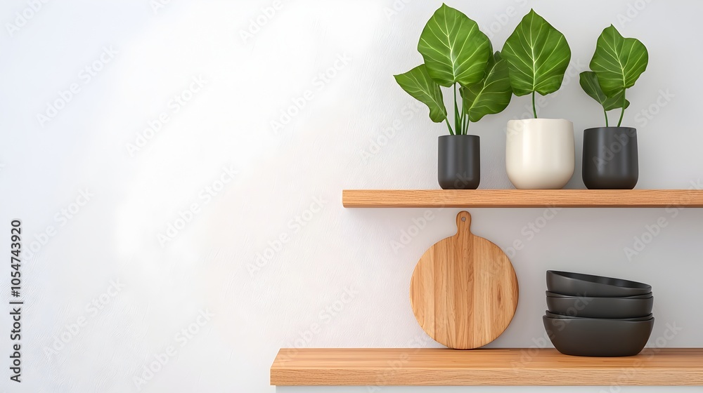 Poster bright and airy kitchen interior showcasing a modern design with light colored cabinetry a bar count