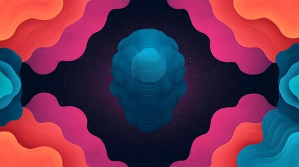 Captivating abstract digital background featuring intricate neural network patterns holographic data layers and encryption symbols creating a visually striking and futuristic tech design concept