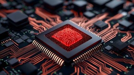 Abstract digital background with complex neural network patterns holographic data layers and encryption symbols for a futuristic tech design  This image represents the interconnectivity data flow