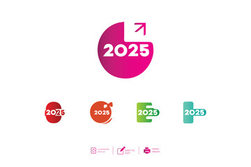 Social Group Set of Colorful company logo template design collection