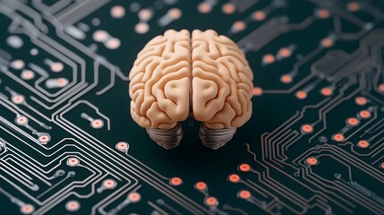 Futuristic digital interface with interconnected data nodes and circuits representing the complex processes and secure information transfer of advanced intelligence systems