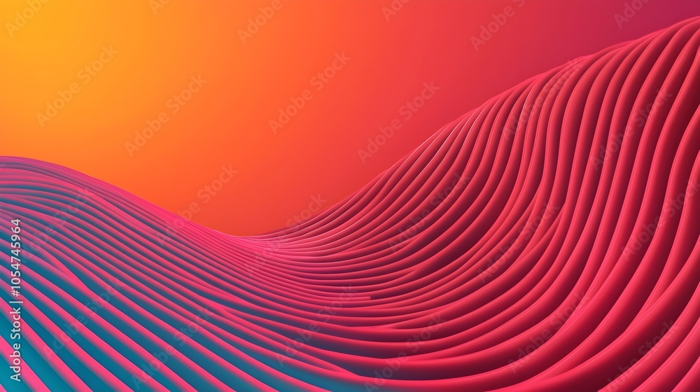 Aufkleber Futuristic digital background with a flowing grid and data streams symbolizing the power of intelligence data encryption and high tech information archives