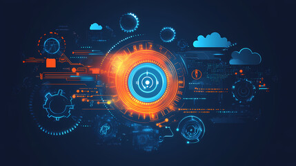 Obraz premium abstract background with gears