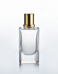 Empty glass perfume bottle