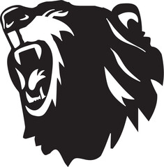 Vector Roaring Bear