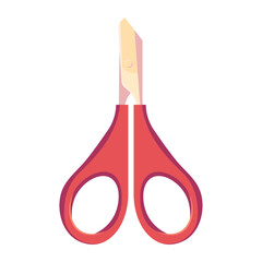 red scissors handled tool icon