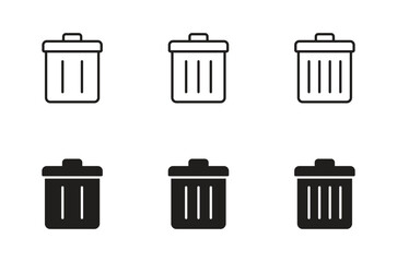 trash can icon vector. trash can symbol icon