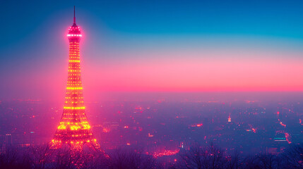telecommunication towers rising against a clear blue sky, symbolizing connectivity and the rapid advancement of technology in our modern society