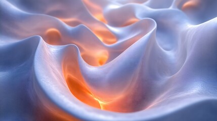 Obraz premium Minimalist 3D render of a smooth spiral form, matte texture with soft gradients, monochromatic tones, precise curves, clean light casting subtle shadows, abstract and meditative feel