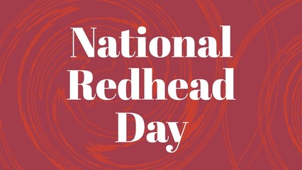 National redhead Day web banner design illustration 