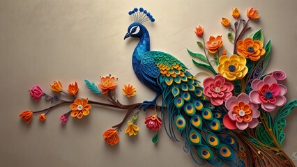 Obraz premium peacock on a wall