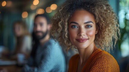 Diverse professionals engaged in a collaborative meeting at a modern office environment