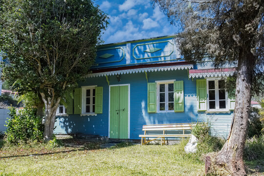 La Reunion, typical cottage in the village of Hell Bourg, in the center of the island
