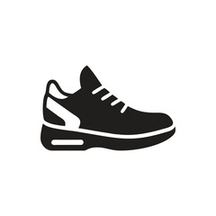 Athletic shoe icon on white background