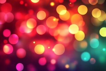 Warm and Energetic Multicolor Bokeh Light Effect for Creative Display : Generative AI
