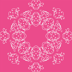 Damask Fabric Patterns Mexican Arabic Geometrical Pattern and Design Folk Embroidery, Aztec Ornament Print. Design for Carpet, Wallpaper, Clothing, Wrapping, Fabric