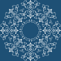 Damask Silk Sari Pattern Chinese Traditional Pattern Folk Embroidery, Aztec Ornament Print. Design for Carpet, Wallpaper, Clothing, Wrapping, Fabric