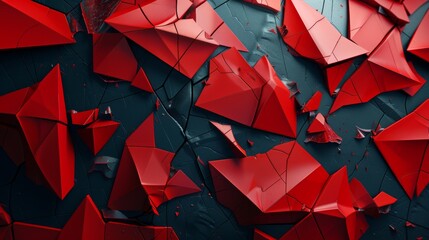 Abstract colorful background with 3D geometric elements