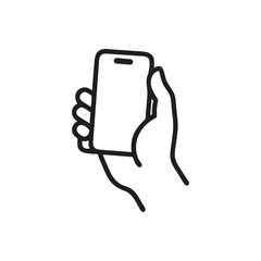 Hand taking a picture with a smartphone icon
