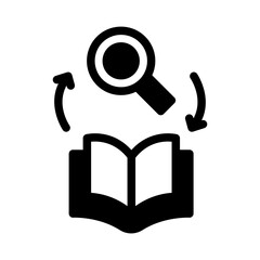 search book glyph style