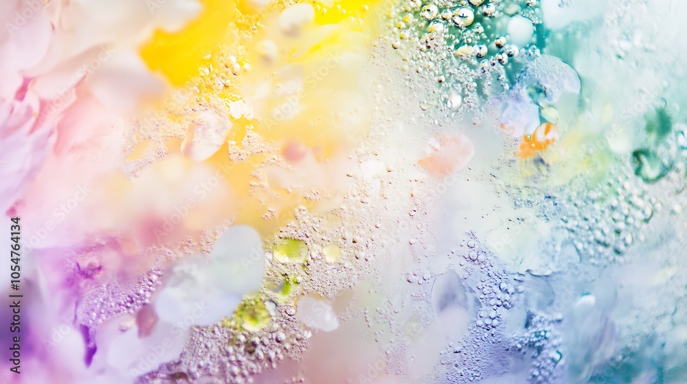 Leinwandbilder vibrant abstract background with soft pastel watercolor blurs and subtle bokeh effect : generative a