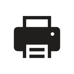 Desktop printer icon on white background