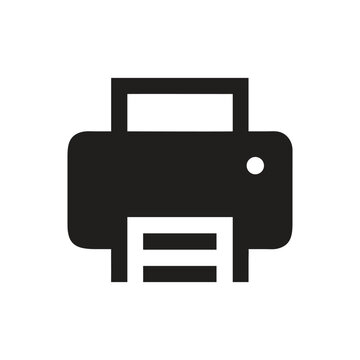 recommend clip art: Desktop printer icon on white background