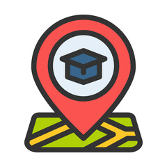 location learning online filled style