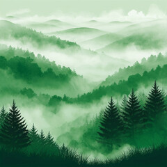 Fototapeta premium The Beauty of Fog in Nature
