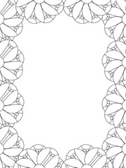 All these designs are hand-drawn and unique 
Flower Border is a Beautiful black and white illustration for aadult coloring book,
This is a printable Beautiful Zentangle Coloring page for KDP Interior,
