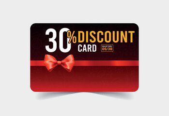 Gift voucher with special discount smart card, atm card	