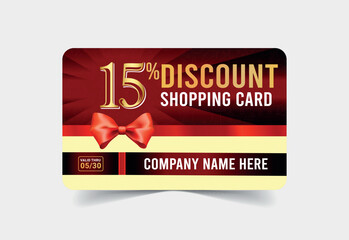 Gift voucher with special discount smart card, atm card	