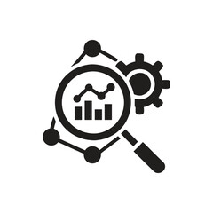 SEO Analytics Icon on white background