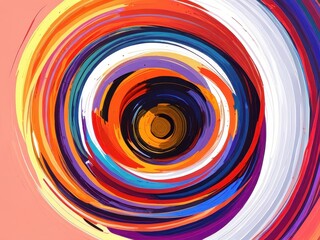 Abstract Painting with Vibrant Colors