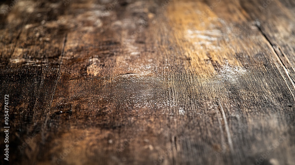 Aufkleber rough rustic textured old wood surface with natural patterns and organic appeal : generative ai