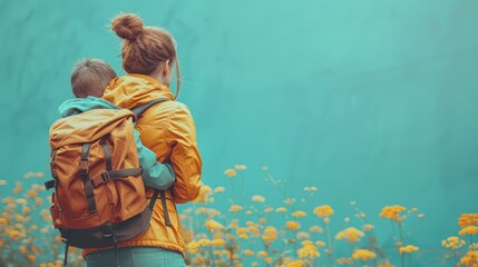 Family Enjoying Outdoor Adventure Together, Embracing Nature and Creating Happy Memories on a Fun-Filled Travel Journey