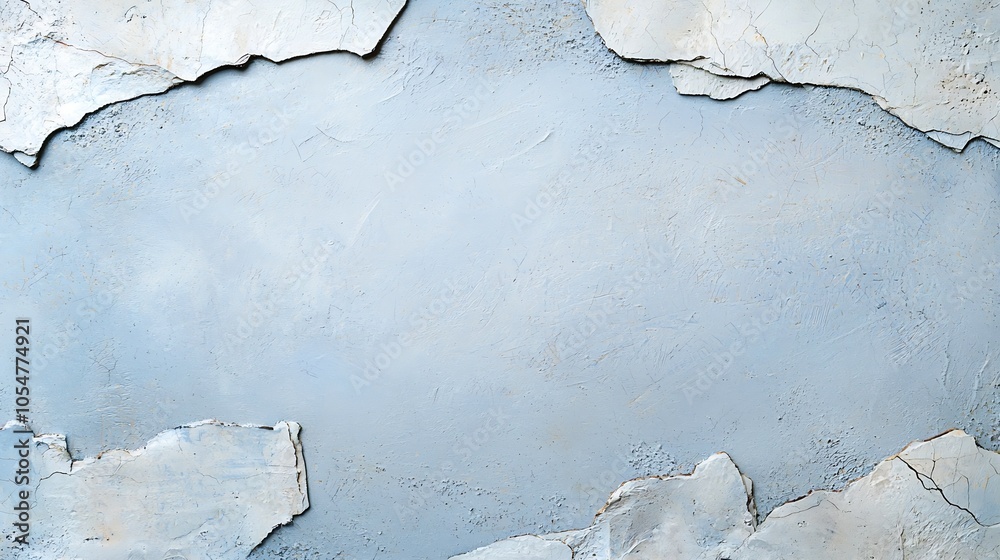 Poster textured blue concrete with artistic cracked edge design for background uses : generative ai